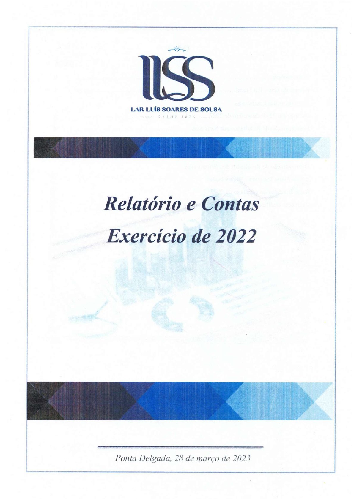 Capa do Relatório de contas 2022